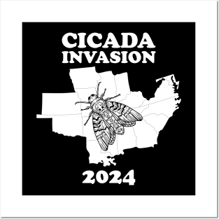 Cicada Invasion 2024 Great Eastern Brood XIX XIII USA Posters and Art